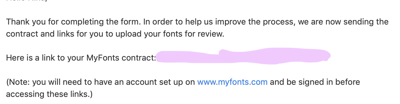 font fifth email